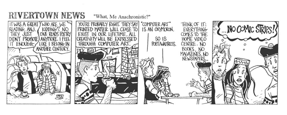 The future this strip envisioned is happening now, so... nailed it! :)